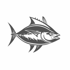 Obraz premium Tuna fish logo design template silhouette vector image