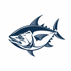 Obraz premium Tuna fish logo design template silhouette vector image