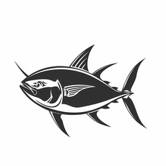 Obraz premium Tuna fish logo design template silhouette vector image