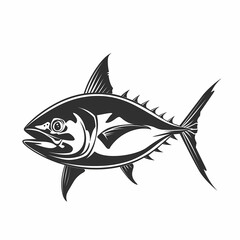 Obraz premium Tuna fish logo design template silhouette vector image