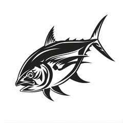 Obraz premium Tuna fish logo design template silhouette vector image