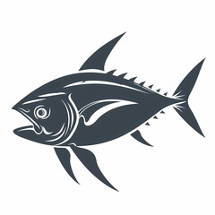 Obraz premium Tuna fish logo design template silhouette vector image