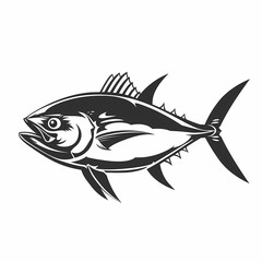 Fototapeta premium Tuna fish logo design template silhouette vector image