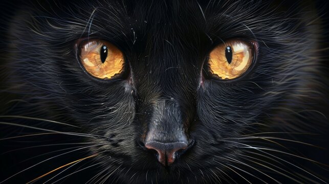 black kitty portrait