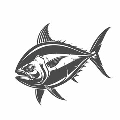 Obraz premium Tuna fish logo design template silhouette vector image