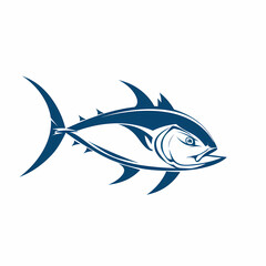 Obraz premium Tuna fish logo design template silhouette vector image