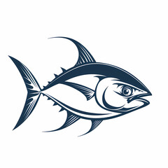 Obraz premium Tuna fish logo design template silhouette vector image