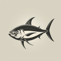 Fototapeta premium Tuna fish logo design template silhouette vector image