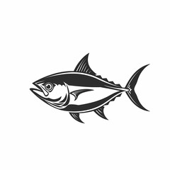 Obraz premium Tuna fish logo design template silhouette vector image