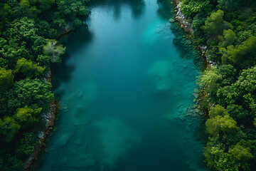 Serene Lakeside Sanctuary - Drone Photograph