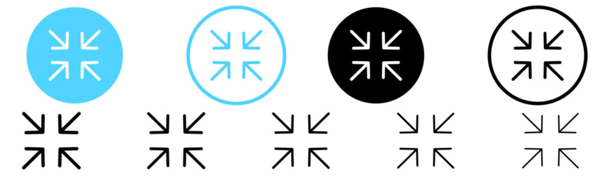 minimize icon rally compact size small scale arrows icons . shrink icon resize in arrows