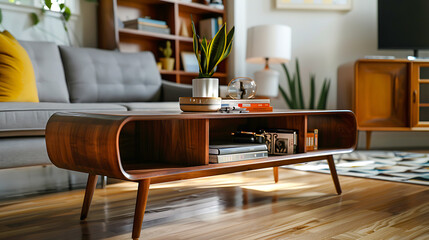 Small table for placing coffee and books to relax during free time and holidays