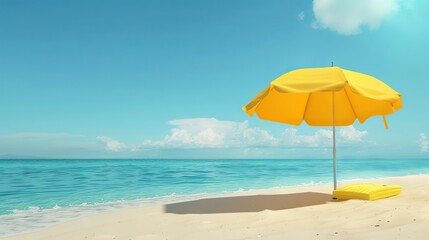 an opened umbrella on the beach