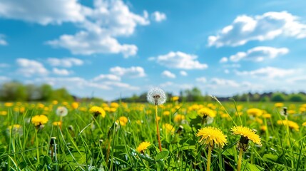 Obraz premium Landscape with some flowers