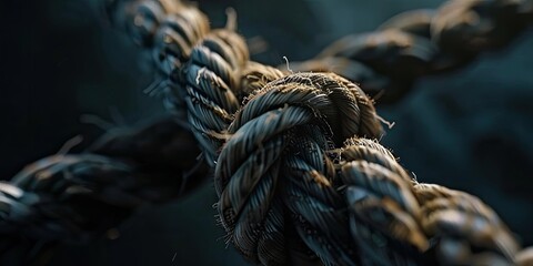 a image of a close up of a rope with a knot