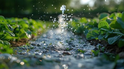 Precision irrigation systems and agricultural practices contribute to efficient water use in agriculture