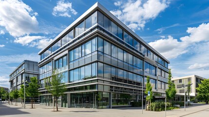 Exterior of modern office building