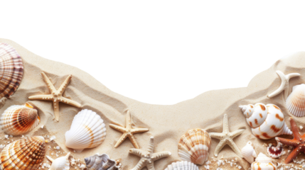  Sand and sea shells beach theme