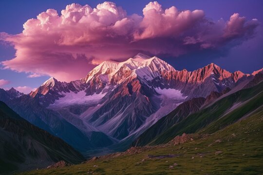 Dusk at Nanga Parbat with Dramatic Rupal Face
