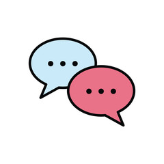 bubble speech icon vector design template simple and clean