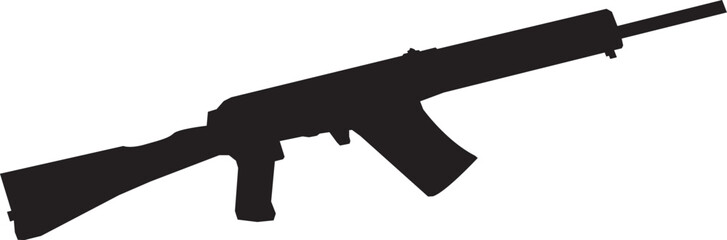 silhouette of a gun