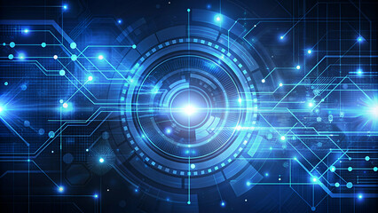 Obraz premium dark blue technological background 