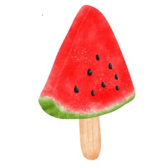 Watermelon ice cream, a dessert made from watermelon.