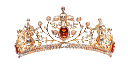 Royal gold crown with diamonds