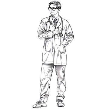 recommend clip art: illustration art of doctor