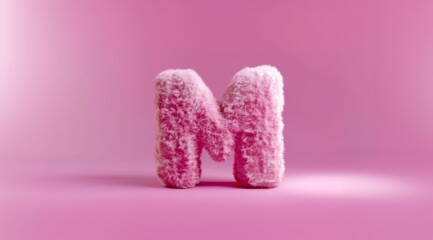 Fototapeta premium Fluffy Typography Delight: Super Lovely Candy Colors in Natural Light, Letters, Typography design, Graphic resource,