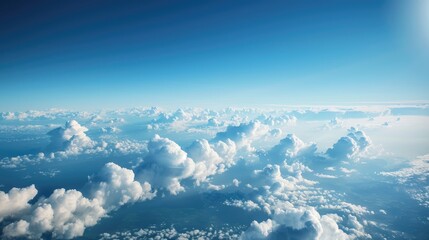 Fototapeta premium Blue skies with clouds over Northern Europe during the lovely spring season