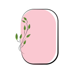 Elegant frames with hand drawn flowers and leaves, design templates in line style. Vector backgrounds for wedding invitations, greeting cards, social media stories, label, corporate identity
