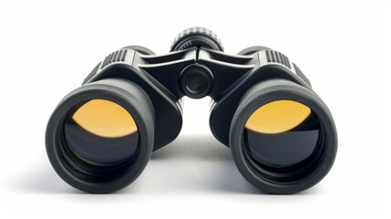 Close-up of modern binoculars isolated on white background