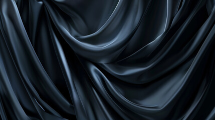 Fototapeta premium Elegant dark blue abstract fabric background with folds