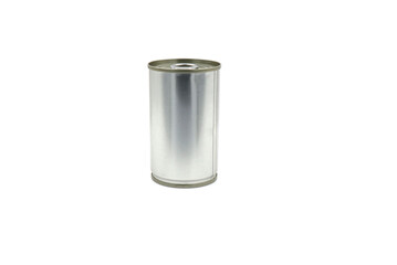 Canned fish on a white background