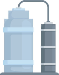 Flat design vector of a contemporary water purification device for clean drinking water