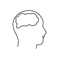 Mental Health Line Icon. Positive Mind Wellbeing Concept Linear Pictogram. Human Mental Health Development and Care Outline Icon. Editable Stroke.
