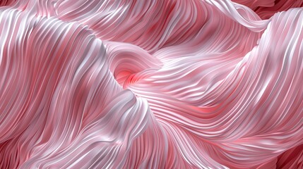 nylon fabric in a close-up shot, highlighting its synthetic fibers and slightly pleated texture, illuminated by a soft light effect that accentuates its seamless pattern. SEAMLESS PATTERN