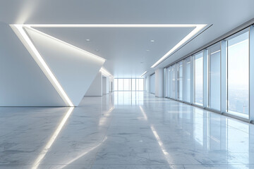 Empty hall of modern architectures 
