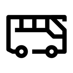 Bus line vehicle and transportation icon
