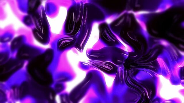 Abstract purple color liquid glossy smooth animation. Liquid background UHD 4k video moving.