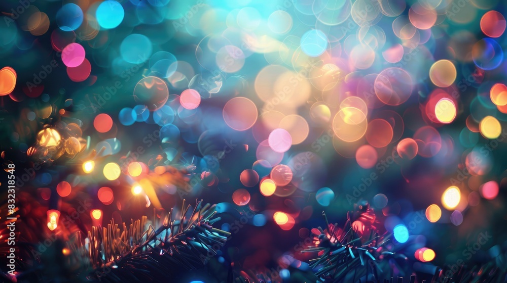 Poster bokeh background with vibrant lights christmas lights bokeh abstract colorful backdrop with blurred 