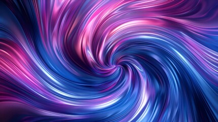 Obraz premium Swirling abstract pattern with metallic hues of blue pink and purple
