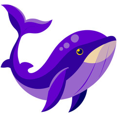 Obraz premium Whimsical Ocean Friend Marine Life Illustrations Blue Whale