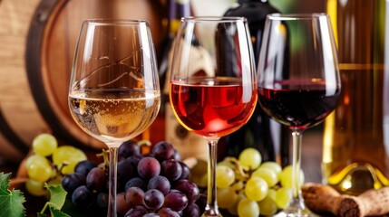Naklejka premium Wine alcohol drink illustration generated by ai