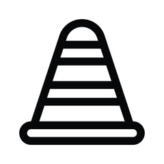 An amazing icon of traffic cone in modern style