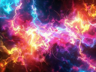 Vibrant electric abstract sparks ignite creativity