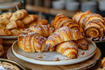 Fresh pastries on a plate
