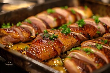 Roasted duck breast.