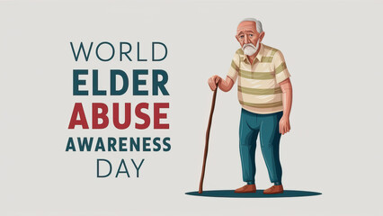 Elder Abuse Awareness Day, World Elder Abuse Awareness Day, Elder Abuse, World Elder Abuse Awareness Day Poster, illustration, Elder Abuse Awareness Day Poster, Post, Banner, Social Media, Poster,
